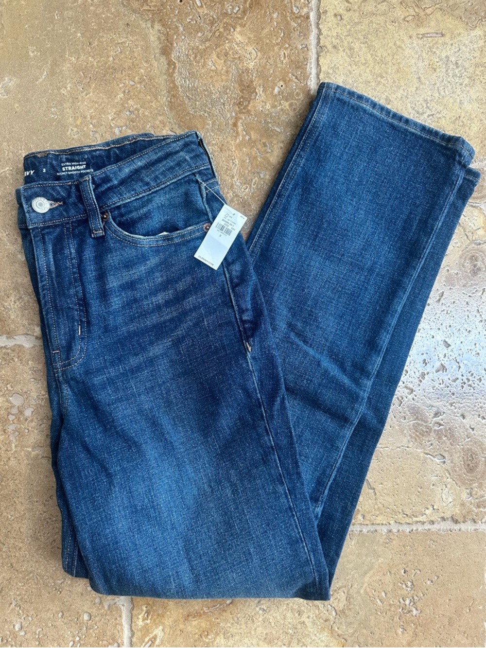 NWT Old Navy Extra High Rise Straight Jeans - Size 2
